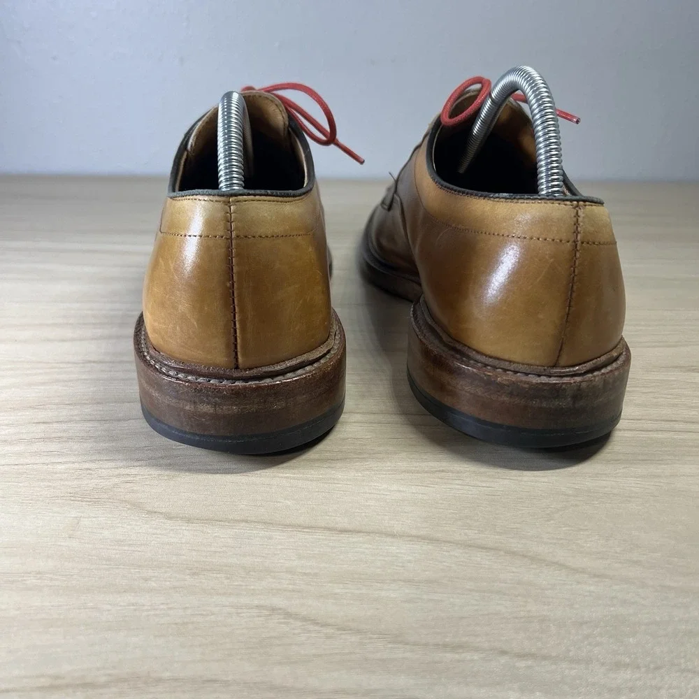 Allen Edmonds Hillcrest Oxford Shoes‎ Men's 8.5 D Brown Leather Comfort Red Lace